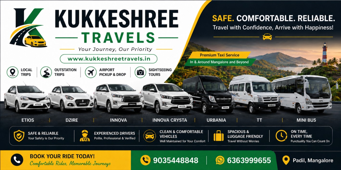 KUKKESHREE Travel Holidays taxi service banner